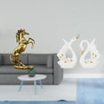 thumbnail image 2 of Estatua del caballo,Estatua de caballo de pie hecha a mano de resina de cafetería,Estatuas de cisnes,Estatua de cisne de cerámica Escultura de mesa de cisne Elegante,Figura de cisne de, 2 of 8