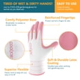 thumbnail image 3 of COOLJOB 6 Pairs Gardening Gloves for Women Ladies, Breathable Rubber Coated for Yard Garden, Outdoor Indoor Protective Work with Grip, Medium Size, Blue & Pink, 3 of 5
