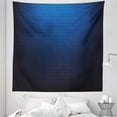 thumbnail image 1 of Dark Blue Tapestry, Digital Horizontal Lines Ombre Effects Modern Urban Style Art Illustration, Fabric Wall Hanging Decor for Bedroom Living Room Dorm, 5 Sizes, Dark Blue, by Ambesonne, 1 of 1