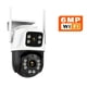 thumbnail image 1 of 1 Cámara de Seguridad Exterior con 2 Lentes, WiFi Doble-Lente 2.4GHz IP Inalambrica para Monitoreo y Vigilancia en Hogar - AI Detección Humana Visión Nocturna a Color Interior/Externa,, 1 of 15