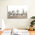 thumbnail image 3 of Elephant Stock Arabian Horses Wall Art - Horizontal Canvas Wall Art - Living Room Wall Decor - Animal Canvas - White And Gray Decor - 12" x 8", 3 of 8