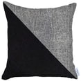 thumbnail image 2 of Bohemian Handmade Decorative Throw Pillow Solid Jacquard 18" x 18" Black & Gray Square Pillowcase for Couch, Bedding, 2 of 8