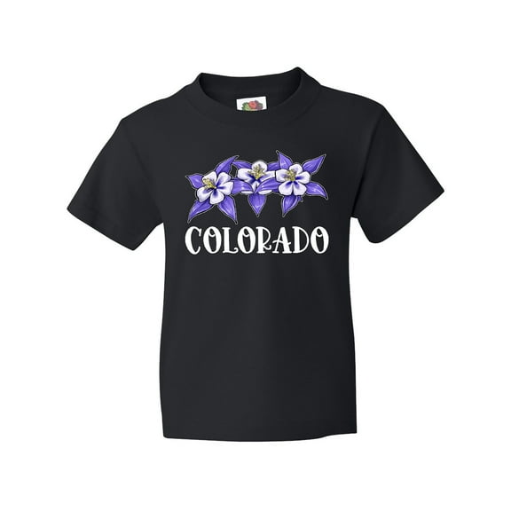 Inktastic Colorado Columbine Flowers Youth T-Shirt