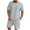 Gray, variant on Ohufall Men's Short Sets 2 Piece Outfits Fashion Casual Short Sleeve Crewneck Shirt and Beach Shorts with Multi Pockets Mens Short Sets 2 Piece Outfits