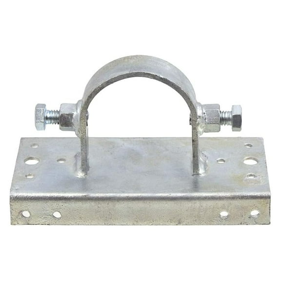 Chain Fence 1 5/8" Wood to Steel Post Adapters - 6" Bracket Set (4 Pack) - Galvanized Steel Fence Post Connectors for 2x4 Wood & 1 5/8" Metal Posts