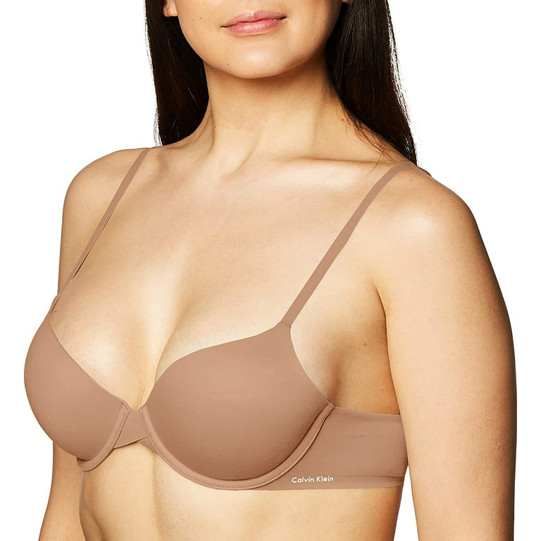 Calvin Klein Womens Perfectly Fit Lightly Lined Memory Touch T-Shirt Bra  40D Sandalwood 