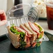 Single Slice Cake & Deli Clear Plastic Smart Lock Container Take Out to Go Container -125pack