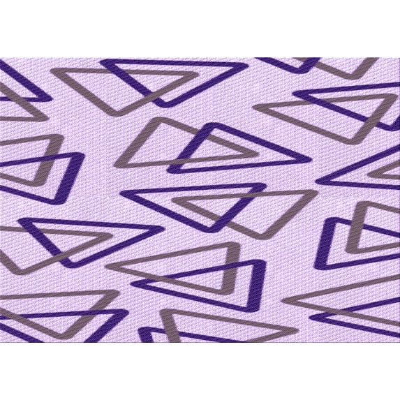 Ahgly Company Machine Washable Indoor Rectangle Transitional Periwinkle Pink Area Rugs, 7' x 10'