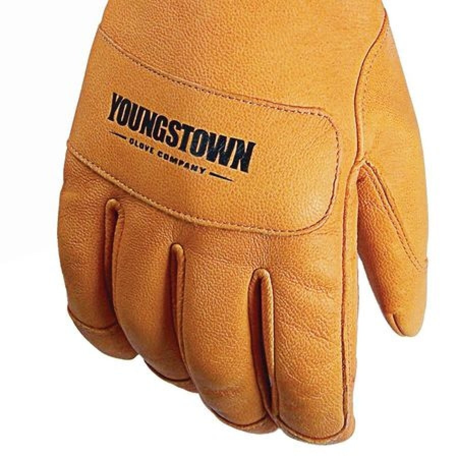 YOUNGSTOWN GLOVE CO. 11324560S Leather 3D Pattern Gloves,Tan,S,PR