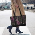 thumbnail image 4 of FORMRS Canvas Laptop Tote Bag for Women with 15.6" Computer Compartments Shoulder Handbag, Dark Purple Floral Pattern, 4 of 7