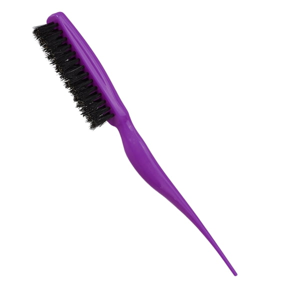 Unique Bargains Nylon Teasing Brush Three Row Salons Teasing Brush for Styling Backcombing Purple 8.86" Length