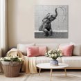 thumbnail image 5 of Grey Elephant Wall Art Painting on Canvas, Modern Art Bathtub Canvas Art Home Prints Wall Art Framed Modern Artwork for Living Room Bedroom Wall Decor 12x12in, 5 of 9