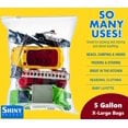 thumbnail image 4 of [ Pack of 15 ] Extra X-Large Big 5 Gallon Slider Bags for Storage, Clear Plastic 2 Mil. Heavy Duty Thick, 18" x 24", 4 of 13