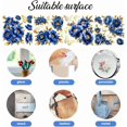 thumbnail image 4 of 12 Sheets Blue Peonies Rub on Transfers 12 Style Flower with Gold Butterfly Heat Transfer Film Transfer Furniture Stickers, 4 of 9