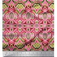 thumbnail image 1 of Soimoi Rayon Fabric Moroccan Damask Decorative Decor Fabric Printed Yard 42 Inch Wide, 1 of 1