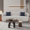 thumbnail image 3 of Kevinplus Curved Sofa with 2 Pillows Modern 3-Seater Back Upholstered Cloud Couch Boucle Couch for Living Room Apartment, 3 of 8