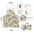 thumbnail image 7 of Pioneer Flower Floral Print Pattern Apron-Garden Aprons for Women with Pockets-Cotton Linen Waterproof Kitchen Cooking Gardening Aprons Adjustable for Kitchen,Cooking,BBQ and Salon 33x27 Inch, 7 of 7