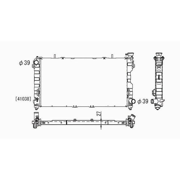 01 04 Dg Crvan/Cr Twncn 2.4L L4 At 1R Pa Rad Fits select: 2001-2004 DODGE CARAVAN