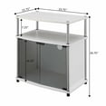thumbnail image 5 of Convenience Concepts Designs2Go No Tools TV Stand with Black Glass Cabinet for TVs up to 25", Cherry, 5 of 6