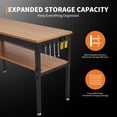 thumbnail image 5 of 48" Adjustable Workbench with Storage Shelf & Power Outlet, Heavy-Duty 48 x 24 in Work Bench, 2500 LBS Load Capacity for Garage, Workshop & Home, 5 of 6