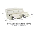 thumbnail image 2 of Glory Furniture Ward Faux Leather Double Reclining Sofa in Pearl, 2 of 6