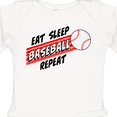 thumbnail image 4 of Inktastic Eat, Sleep, Baseball, Repeat Boys or Girls Long Sleeve Baby Bodysuit, 4 of 5