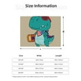 thumbnail image 5 of Yiaed Cool Dino Playing Skateboard Print Blanket Throw Blanket Soft Cozy Flannel Blanket for Home Bed Sofa Couch Chair-60"x50", 5 of 6