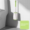 thumbnail image 4 of Advancent Juego de portaescobillas para inodoro, mango largo, herramienta de limpieza de PP, inodoro de 360 ​​grados, cepillos de ángulo Suministros de limpieza para el hogar Blanco verde, 4 of 6