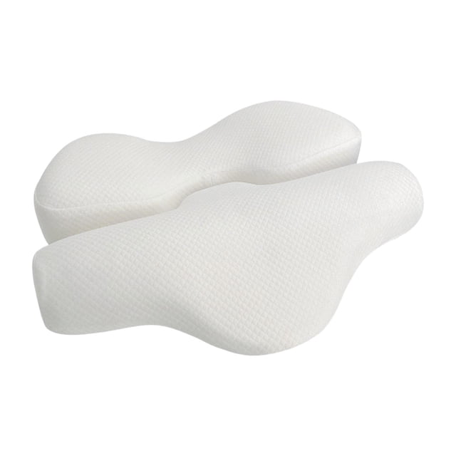 Almohada ergonómica de espuma viscoelástica cervical, almohada para cama de dormir para lado, espalda, estómago, durmiente, regalos para mamá y papá Blanco Sunnimix Almohada de cuello