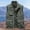 002 Army Green, variant on Men's Thin Sports Multi-bag Mountaineering Outdoor Sleeveless Cargo Vest Jacket Loose Casual Outwear
