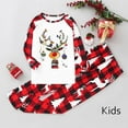 thumbnail image 2 of Odeerbi Christmas Pajamas for Family Holiday Long Sleeve Family Christmas Pajamas Matching Sets Toddler Parent Child Printed Loungewear Set Two-Piece Sleepwear Xmas PJs Set Red, 2 of 4