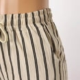 thumbnail image 5 of Womens Workwear Pants Casual Stripe Print Elastic Waist Pocket Loose Wide Leg Trousers Streetwear, 5 of 6