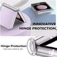 thumbnail image 3 of For Samsung Galaxy Z Flip 6 Clear Case with Hinge Protection [Ultra-Thin Free Folding] Shockproof Slim Phone Protection Transparent Phone Case Cover by Xpression - Clear, 3 of 7