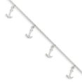 thumbnail image 1 of 925 Sterling Silver Anchors 9 Inch Plus 1 Anklet Ankle Bracelet Seashore, 1 of 6