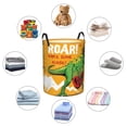 thumbnail image 6 of Balery Cool Dinosaur Playing Guitar Round Laundry Basket with Handles Waterproof Freestanding Laundry Hamper for Clothes Toys in the Dorm and Family-, 6 of 8