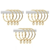 60 Pcs Openable Gold Curtain Rings Open and Close Metal Rustproof Drapery with for Hook Pins (1.5 Inch)