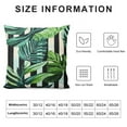 thumbnail image 5 of SHERONV Tropical Palm Tree Pillow Covers Green Banana Leaves Throw Pillow Covers Set   Black and White geometry Pillowcase for Outdoor Couch Living Room   20x20in, 5 of 5