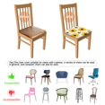 thumbnail image 5 of Bees and Sunflowers Seat Covers for Dining Room Chairs Set Of 6,Stretch Printed Washable Chair Seat Cover with Elastic Ties and Button,Removable Waterproof Couch Cushion Covers, 5 of 6