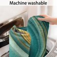 thumbnail image 5 of Teal Marble Gold Wave Pattern Bathroom Rugs Mat,Non Slip Microfiber Bathroom Rug,Rubber Backing,Soft Bathroom Mats for Bathroom Floor,Tub and Shower,20x32in(50x80cm), 5 of 5