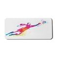 thumbnail image 1 of Soccer Computer Mouse Pad, Goalkeeper Catches the Ball Goal Star Training International Game Spray Design, Rectangle Non-Slip Rubber Mousepad X-Large, 35" x 15" Gaming Size, Multicolor, by Ambesonne, 1 of 2