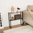 thumbnail image 2 of StorageWorks End Table with Shelf for Bedroom, Walnut Brown, 2 of 6