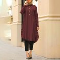 thumbnail image 2 of Women's Long Sleeve Button Down Abaya Casual Dress Dubai Outfits, 2 of 2