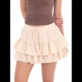 thumbnail image 1 of Shorts Holgados para Mujer, Estilo Bohemio, con Volantes, con Diseño de Mariposas en , Minifaldas de Cintura Alta, Shorts Casuales Beige L, 1 of 8