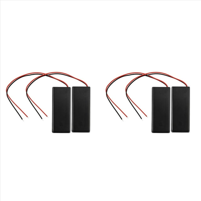 4Pzs 2X aaa 3V Baterias Soporte Caja de Baterias Alambre Encendido / Apagado Interruptor M Cubierta