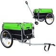 thumbnail image 2 of S-HOME Heavy Duty Aluminum Bike Cargo Trailer, 20" Wheels, 220 lbs Capacity Luggage Cart for Groceries and Cycling Travel, 2 of 13