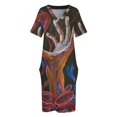 thumbnail image 4 of Concientización sobre el dolor de células falciformes - ESPERANZA vestido suelto con bolsillos vestidos para fiesta de bodas ropa vestido largo femenino, 4 of 7
