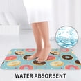 thumbnail image 6 of Bathroom Rugs Sets 3 Piece - Donut Print Blue Polka Dots Absorbent Non Slip Bath Mats, U-Shape Toilet Lid Cover, Contour Mat, Soft Washable Shower Mats Bath Rug Mat for Bathroom Tub Toilet, 6 of 7