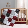 The Peanutshell Buffalo Plaid 3 Piece Nursery Bedding Sets, with Quilt, Fitted Sheet, Crib Skirt
