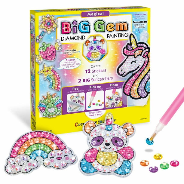 Kantine Onbevredigend toevoegen Creativity for Kids Big Gem Diamond Painting Magical - Child Craft Kit for  Boys and Girls - Walmart.com