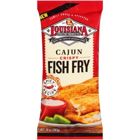 Louisiana Fish Fry Cajun Crispy Fish Fry Breading Mix, 10